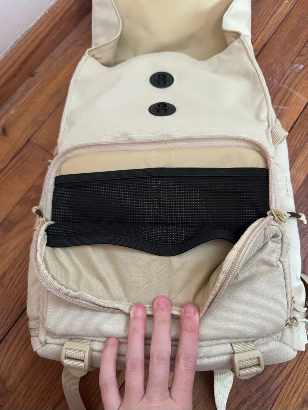 Brevite Cream Roll-Top Backpack — Men's Everyday Carry